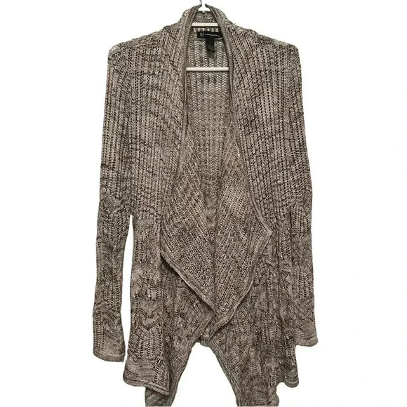 INC -International Concepts Cardigan with 
Subtle Shimmer Gold sparkles Women L - Picture 1 of 5